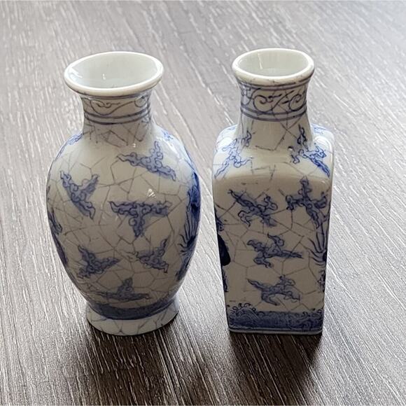 Neiman Marcus 2 piece Pottery Porcelain Set Macau Blue‎ & White - Picture 3 of 8